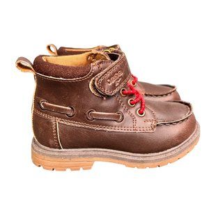 Oshkosh BGosh Joey Hiking Boots size 6 Little Boys Brown Vegan Leather